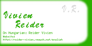 vivien reider business card